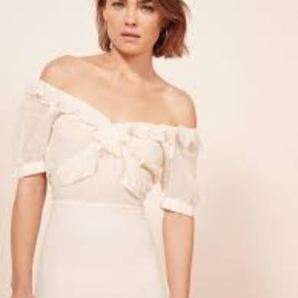 REFORMATION Ines Dress Ivory Reformation Maxi Dress Size -4  NWT- Never Worn - Picture 5 of 6